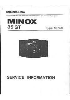 Minox 35 GT manual. Camera Instructions.